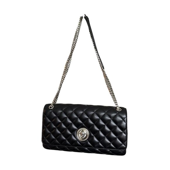 Versace Black Quilted Lambskin Leather Crossbody Shoulder Bag, 1013353, Italy - Picture 1 of 16